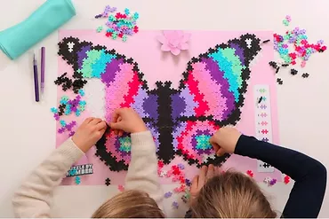 Klocki Plus Plus Puzzle po numerach - Motyl 800 elementów