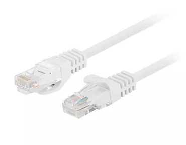 Patchcord kat. 5e UTP 0.25m biały 10-pak PCU5-20CC-002