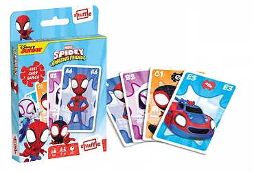 Gra karciana Shuffle Fun 4w1 Marvel Spidey i super-kumple