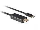 Kabel USB-C(M)->Displayport 1.8M 4K 60HZ czarny