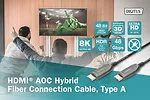 Kabel połączeniowy hybrydowy AOC HDMI 2.1 Ultra High Speed 8K/60Hz UHD HDMI A/HDMI A M/M czarny 10m