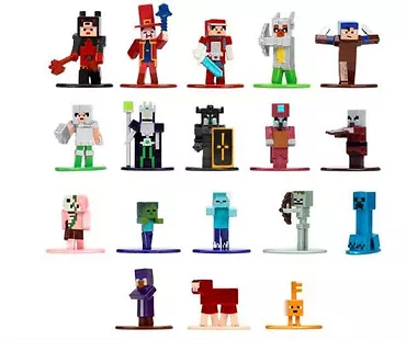 Zestaw figurek kolekcjonerskich Jada Minecraft 18 pack, Wave 7