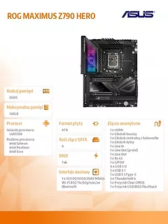 Płyta główna ROG MAXIMUS Z790 HERO s1700 4DDR5 HDMI M.2 ATX