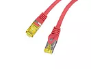 Patchcord kat.6a S/FTP LSZH CU 2m czerwony fluke