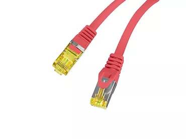 Patchcord kat.6a S/FTP LSZH CU 2m czerwony fluke