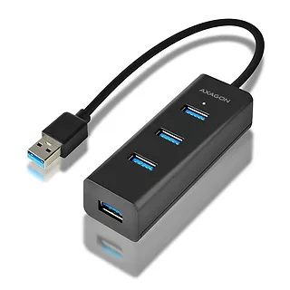 HUE-S2B Hub 4-portowy USB 3.2 Gen 1 charging hub, 30cm kabel, microUSB dodatkowe zasilanie