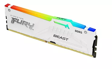 Pamięć DDR5 Fury Beast RGB  32GB(2*16GB)/5600  CL36 Biała