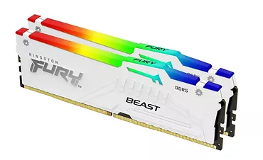 Pamięć DDR5 Fury Beast RGB  32GB(2*16GB)/5600  CL36 Biała