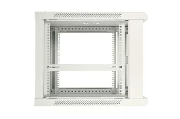 Szafka wisząca rack 9U 600x600 szara metalowe drzwi