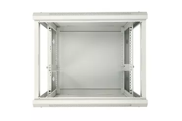 Szafka wisząca rack 9U 600x450 szara metalowe drzwi