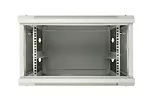 Szafka wisząca rack 6U 600x450 szara z metalowymi drzwiami