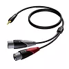 Kabel 3,5mm Jack Męski Stereo - 2x XLR Męski 3 M - CLA712/3