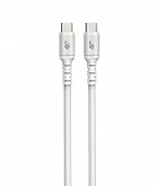 Kabel USB-C - USB-C 2m silikonowy biały