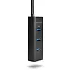 HUE-S2C Hub 4-portowy USB 3.2 Gen 1 charging hub, 40cm USB-C kabel, microUSB dodatkowe zasilanie