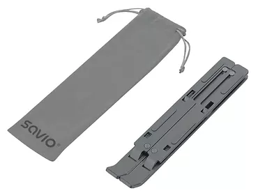 Podstawka biurowa pod laptop, tablet, aluminiowa SAVIO PB-01 szara