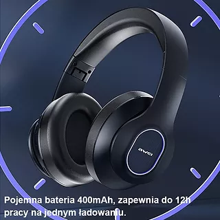 Słuchawki Bluetooth A100BL Nauszne Black