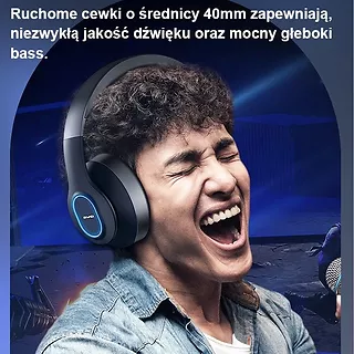 Słuchawki Bluetooth A100BL Nauszne Black