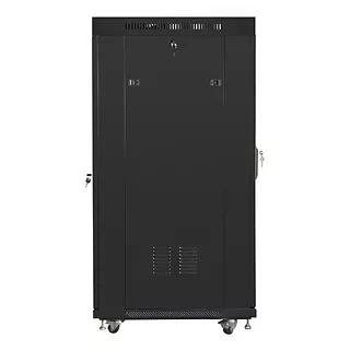 Szafa rack stojąca 19 cali 27U 800x1200 czarna drzwi szklane LCD FLAT PACK