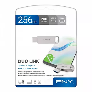 Pendrive 256GB USB 3.2 Duo-Link P-FDI256DULINKTYC-GE