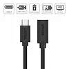 Przedłużacz USB-C 3.1 GEN 2; 4K; PD 100W; 0,5m; M/F; C14086BK