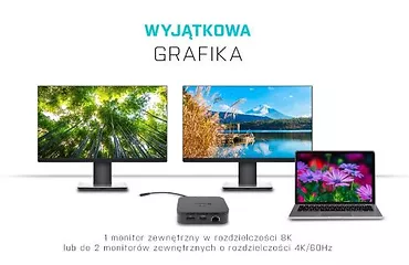 Stacja dokująca Thunderbolt 3 Travel Dock Dual 4K Display Power Delivery  60W + i-tec Universal Charger 77 W