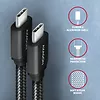 BUCM3-CM15AB Kabel USB-C - USB-C, 1.5m, PD 60W, 3A, ALU, oplot Czarny