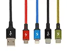 KABEL USB 4W1 2XUSB-C, MICROUSB, LIGHTNING