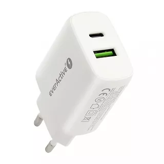 Ładowarka USB/USB-C QC3.0 25W Biała