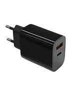 Ładowarka sieciowa 2x3A USB C + USB A czarna