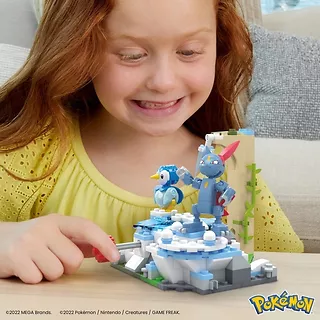 Klocki Mega Pokemon Śnieżny dzień Piplupa i Sneasela 183 elementy