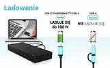 Stacja dokująca USB 3.0 / USB-C / Thunderbolt, 3 x 4K Gen 2 + zasilanie 100 W