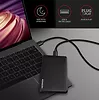 EE25-SL Obudowa zewnętrzna plastikowa, bezśrubowa, USB-C 3.2 GEN 1 SATA 6G 2.5