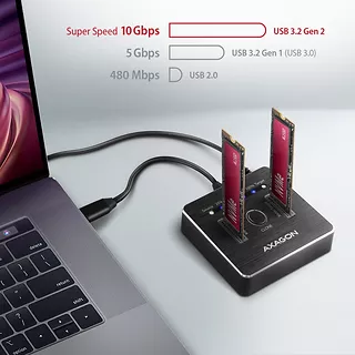 ADSA-M2C Stacja dokująca, USB-C 3.2 Gen 2 - 2x M.2 NVMe SSD CLONE MASTER