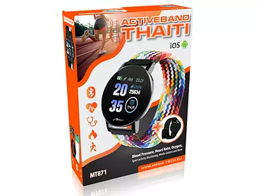 Smartband ACTIVEBAND THAITI – pomiar pulsu, ciśnienia, natlenienia krwi MT871 Media-Tech