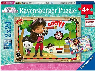 Ravensburger 5710 Puzzle 2x24 elementy Koci Domek Gabi