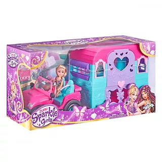 ZURU Sparkle Girlz Lalka 10.5 cala Jeep z przyczepą kempingową