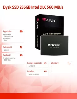 AFOX Dysk SSD 256GB Intel QLC 560 MB/s