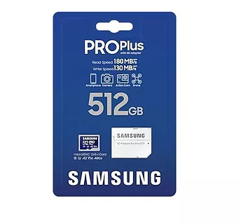 Samsung Karta pamięci microSD PRO+ MD-MD512SA/EU + adapter