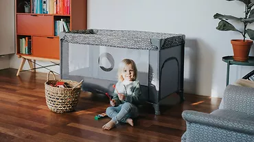 Lionelo Łóżeczko turystyczne Stefi Grey Concrete Multicolor