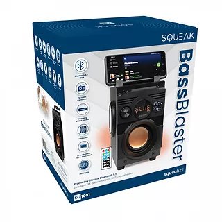 SQUEAK Głośnik Bluetooth 5.1 BassBlaster SQ1001 18W