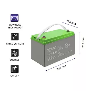 Qoltec Akumulator żelowy Deep Cycle | 12V | 100Ah