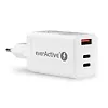 everActive Ładowarka USB/USB-C QC4+ 65W technologia GaN Biała