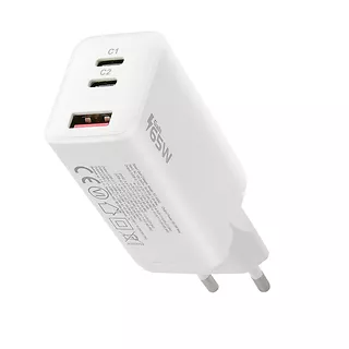 everActive Ładowarka USB/USB-C QC4+ 65W technologia GaN Biała