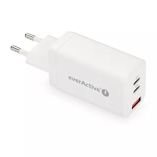 everActive Ładowarka USB/USB-C QC4+ 65W technologia GaN Biała