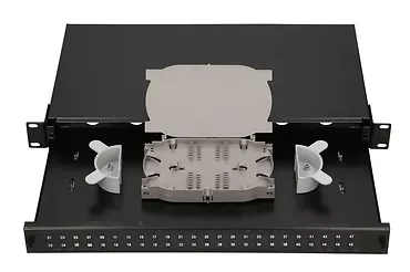 Extralink Patchpanel 48 core czarny 24 SC Duplex