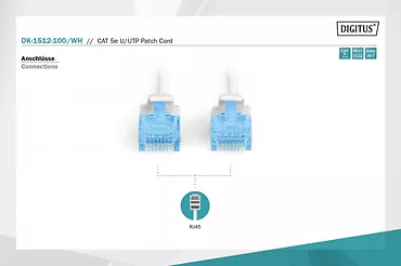 Digitus Patch cord U/UTP kat.5e PVC 10m Biały