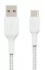 Belkin Kabel Braided USB-C USB-A 15cm biały