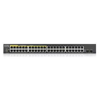 Zyxel Przełącznik zarządzalny GS1900-48HP v2, 48-port GbE L2 Smart Switch 170W rack            GS1900-48HPv2