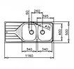 TEKA Zlewozmywak UNIVERSE 80 T-XP 2B 1D REV W/WO/OVF SP