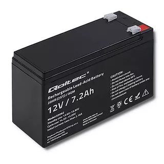 Qoltec Akumulator AGM 12V | 7.2Ah | max. 108A